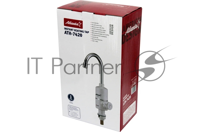 Водонагреватель ATLANTA ATH-7420 (WHITE) ATLANTA ATH-7420 Водонагреватель (WHITE) Автоматическое гидравлическое управление Защита от сухого включения ТЭНа Эффективность преобразования энергии до 98,50% Мгновенный нагрев потока в диапазоне 30-85 °C
