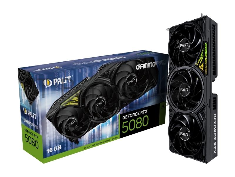 Видеокарта Palit PA-RTX5080 GAMINGPRO 16GB V1 GDDR7 256bit 3xDP HDMI 3FAN RTL