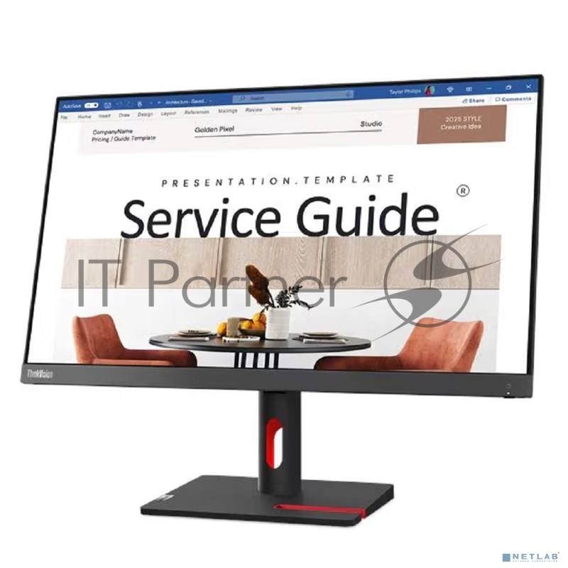 Монитор Lenovo 23.8 ThinkVision S24i-30 черный IPS LED 4ms 16:9 HDMI матовая 1300:1 250cd 178гр/178гр 1920x1080 100Hz VGA FHD 3.8кг