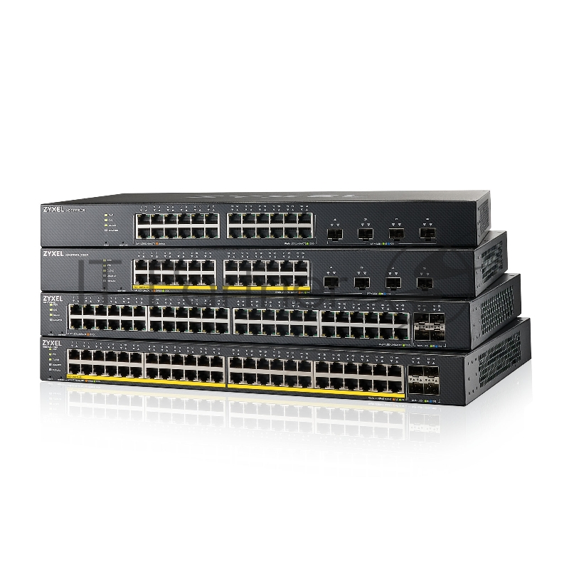 Коммутатор Smart L3 Lite PoE+ Zyxel NebulaFlex XGS1935-28HP, rack 19, 24xGE PoE+, 4xSFP+, бюджет PoE 375 Вт