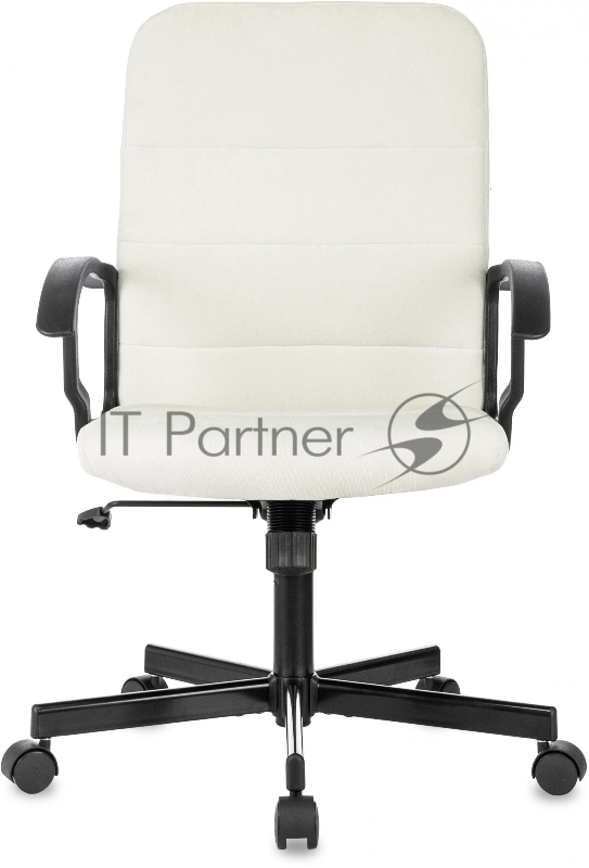 Кресло Бюрократ Triest Fabric молочный Velvet 20 крестов. металл черный