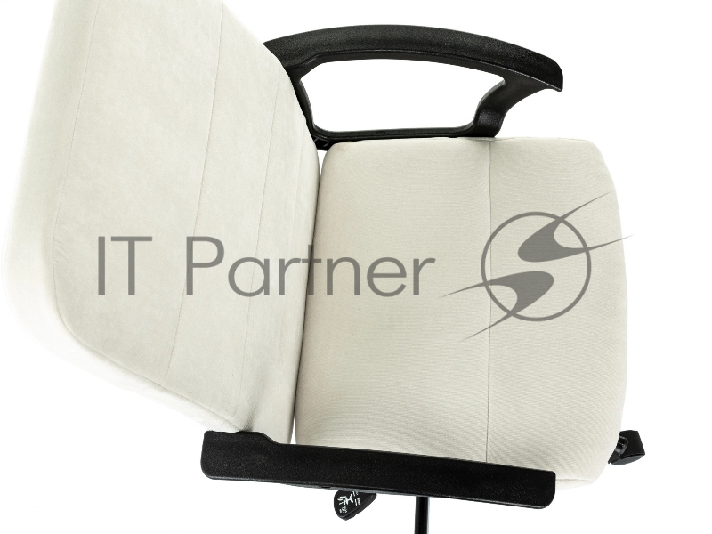 Кресло Бюрократ Triest Fabric молочный Velvet 20 крестов. металл черный