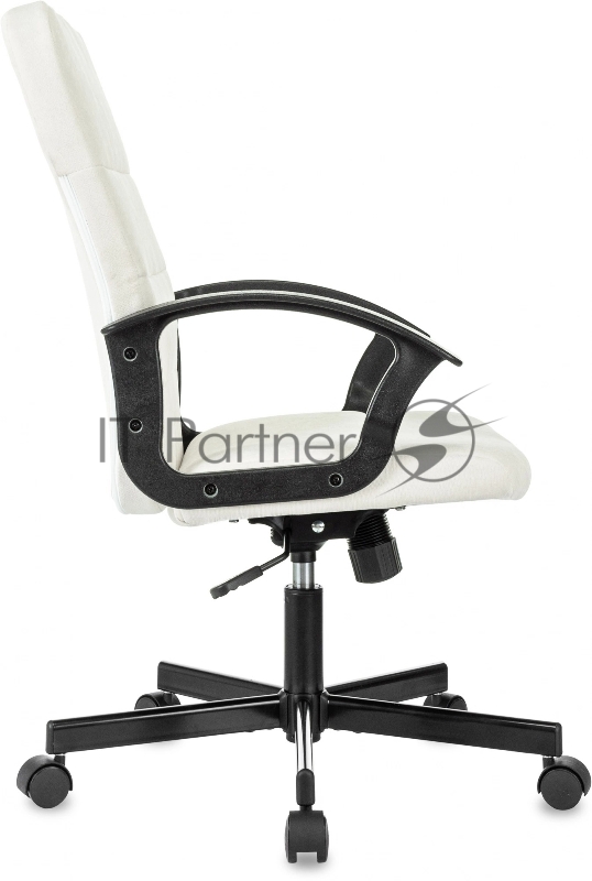 Кресло Бюрократ Triest Fabric молочный Velvet 20 крестов. металл черный