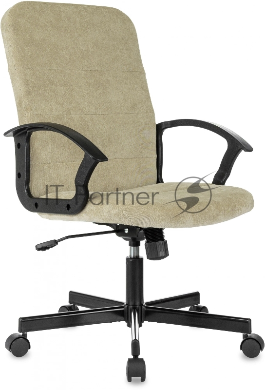 Кресло Бюрократ Triest Fabric песочный Light-21 крестов. металл черный