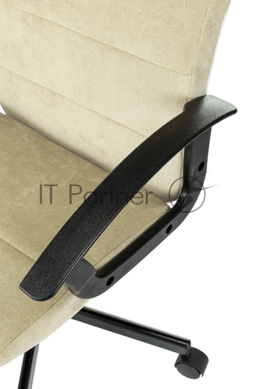 Кресло Бюрократ Triest Fabric песочный Light-21 крестов. металл черный