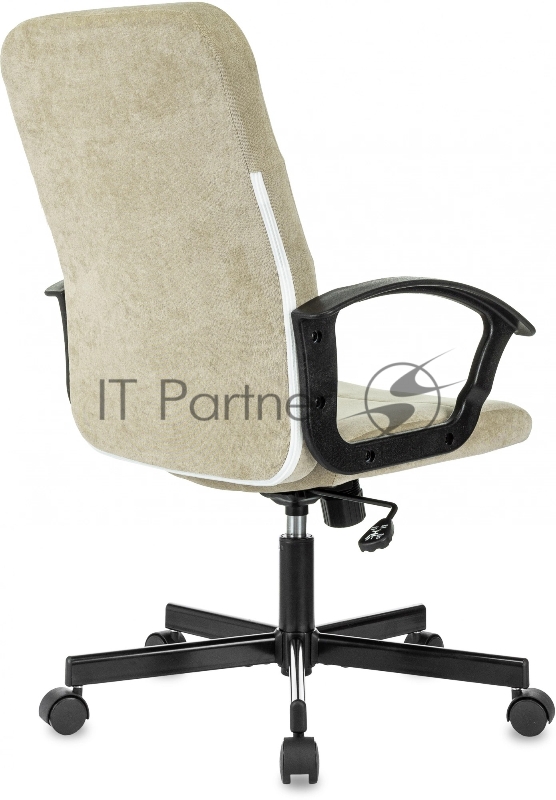 Кресло Бюрократ Triest Fabric песочный Light-21 крестов. металл черный