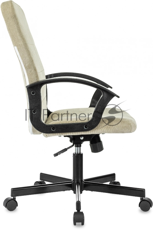 Кресло Бюрократ Triest Fabric песочный Light-21 крестов. металл черный