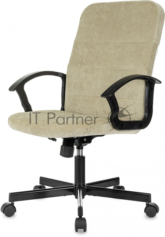 Кресло Бюрократ Triest Fabric песочный Light-21 крестов. металл черный