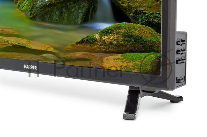 Телевизор Harper 24R470T DVB-T2/T/C,HD_READY 24 (61см), разрешение 1366х768, цифровой тюнер DVB-T2/DVB-T/DVB-C, системы цветности аналогового ТВ SECAM, PAL, системы цветности для AV SECAM, PAL, NTSC, декодер стереозвука NICAM, формат изображения 16: