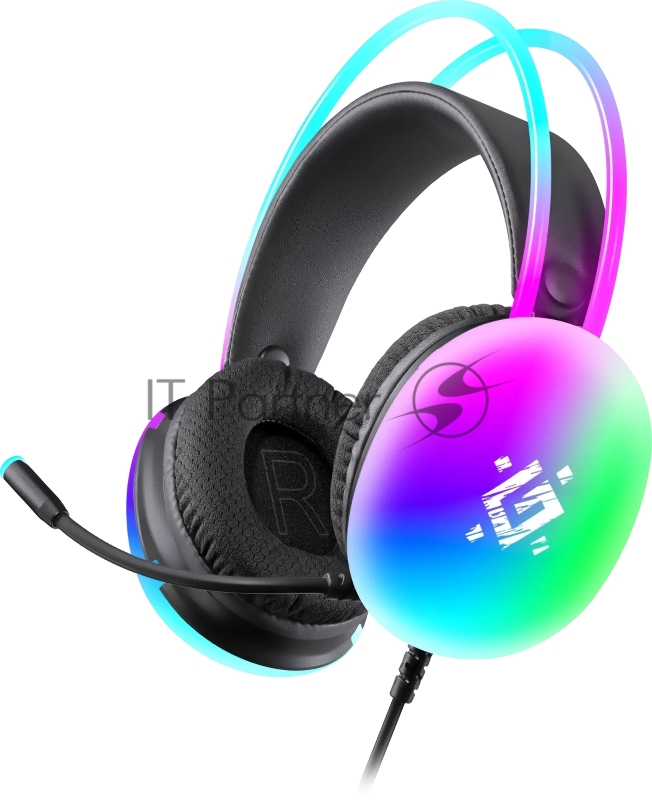 Гарнитура игровая DEFENDER (64441) Ignis черный, RGB, провод 2 м
