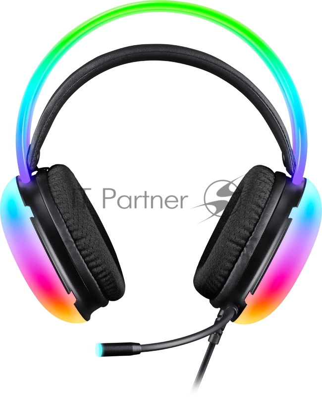 Гарнитура игровая DEFENDER (64441) Ignis черный, RGB, провод 2 м