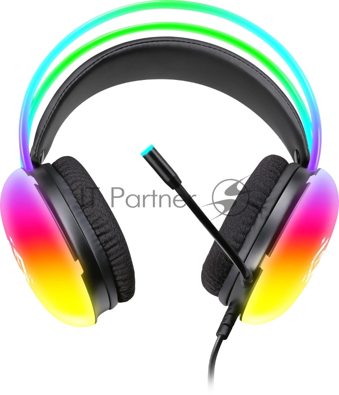 Гарнитура игровая DEFENDER (64441) Ignis черный, RGB, провод 2 м