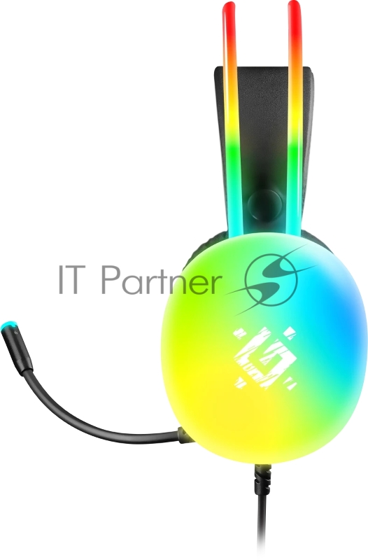 Гарнитура игровая DEFENDER (64441) Ignis черный, RGB, провод 2 м