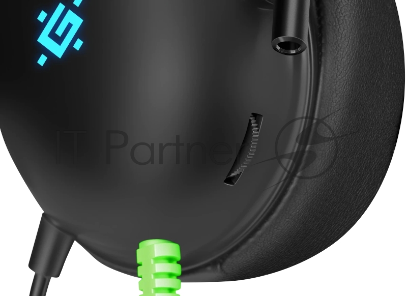 Гарнитура игровая DEFENDER (64552) Toxic черный, 7.1, LED, провод 2 м