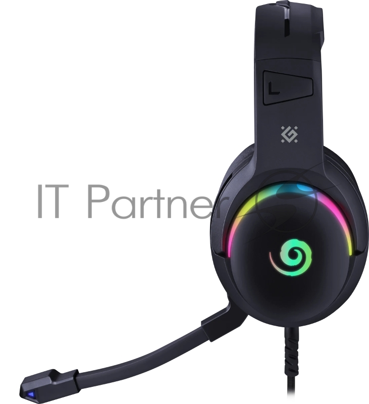 Гарнитура игровая DEFENDER (64663) Debor черный, 7.1, RGB, провод 2.2 м