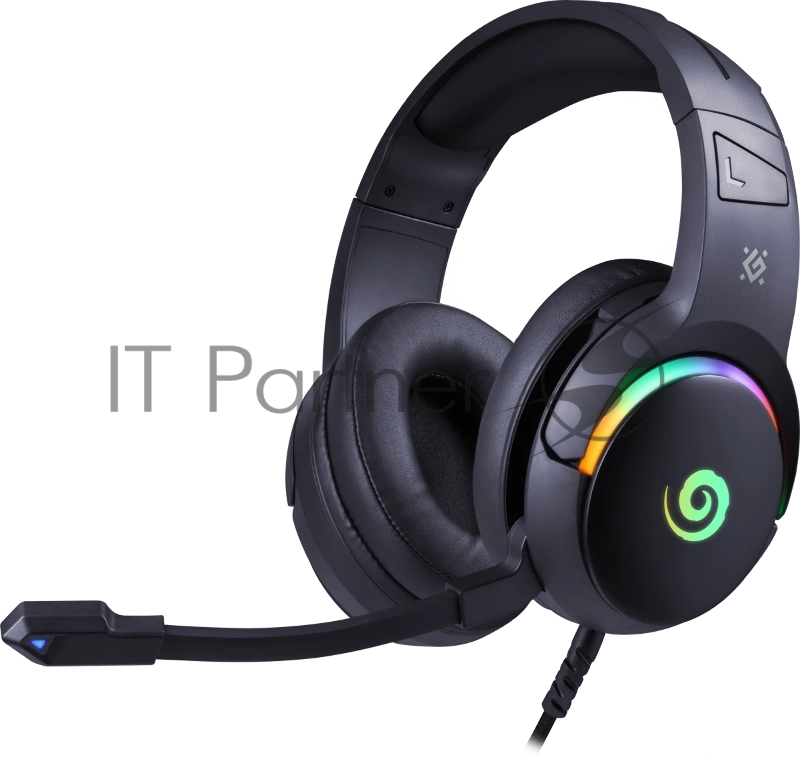 Гарнитура игровая DEFENDER (64663) Debor черный, 7.1, RGB, провод 2.2 м