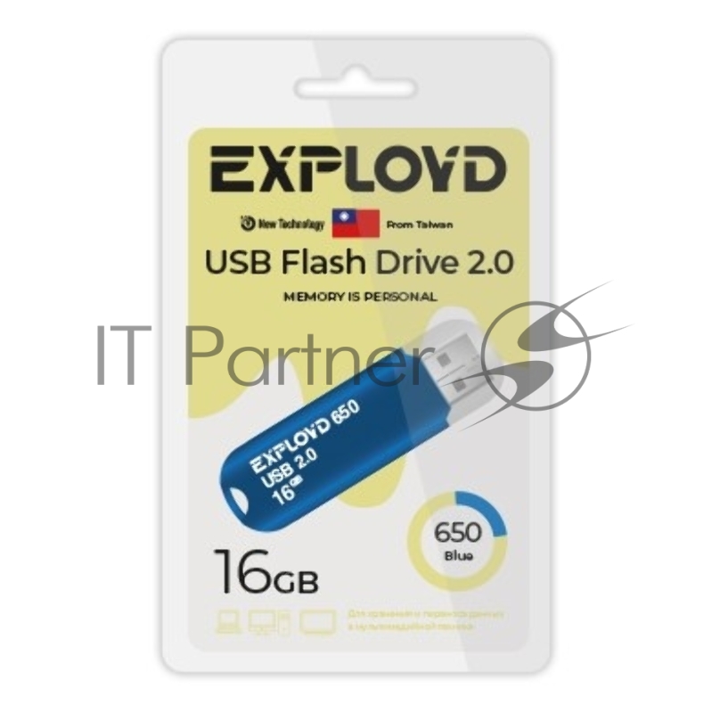Флэш-накопитель EXPLOYD EX-16GB-650-Blue