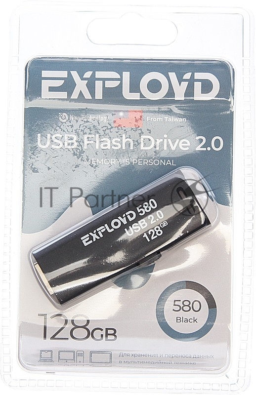 Флэш-накопитель EXPLOYD EX-128GB-580-Black