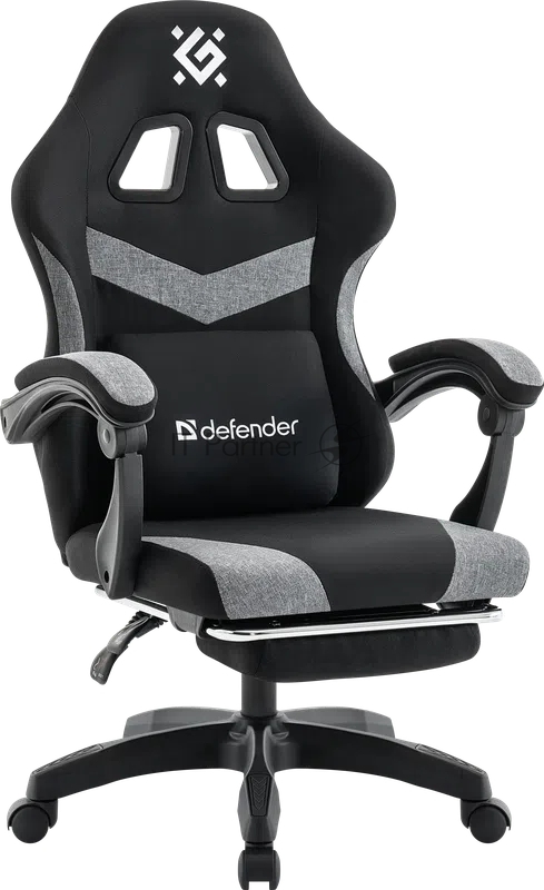 Кресло игровое Defender Runa PRO Черн/серый, ткань, класс2