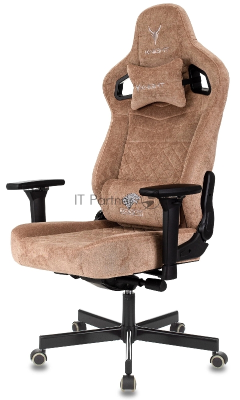 Кресло игровое Knight Hunter светло-коричневый Alfa 731 крестов. металл