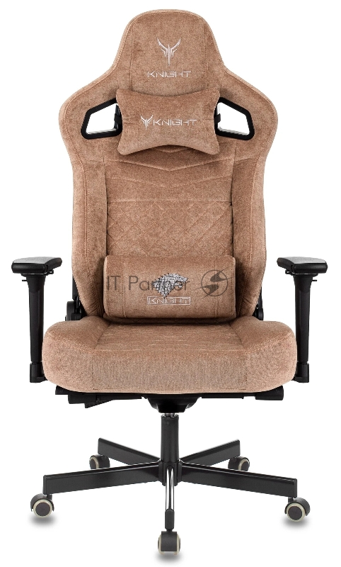 Кресло игровое Knight Hunter светло-коричневый Alfa 731 крестов. металл