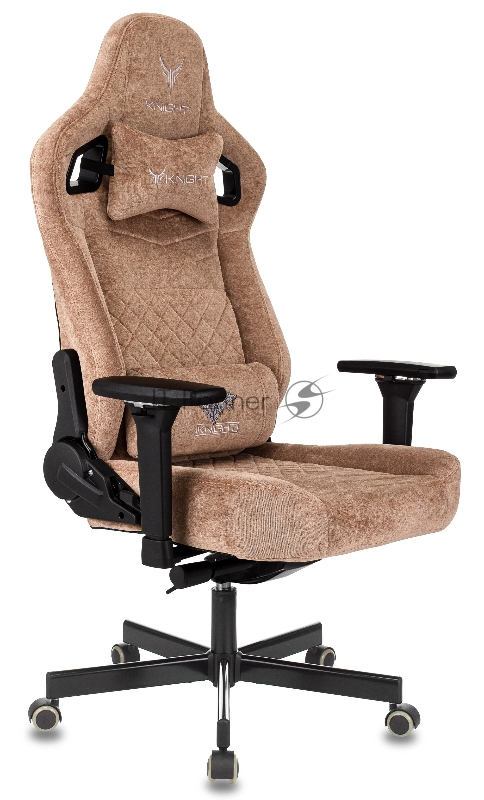 Кресло игровое Knight Hunter светло-коричневый Alfa 731 крестов. металл