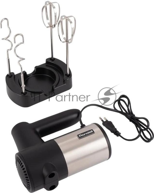 Миксер ручной Rondell RDE-1354 800Вт черный/серебристый