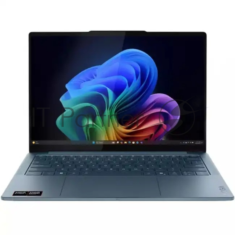 Ноутбук/ Lenovo Yoga Slim 7 14AKP10 14(2880x1800 OLED)/AMD Ryzen AI 7 350(2Ghz)/32768Mb/1024PCISSDGb Radeon 860M/Cam/BT/WiFi/70WHr/war 1y/1.19kg/tidal teal/Win11Home + 65W, RU kbd