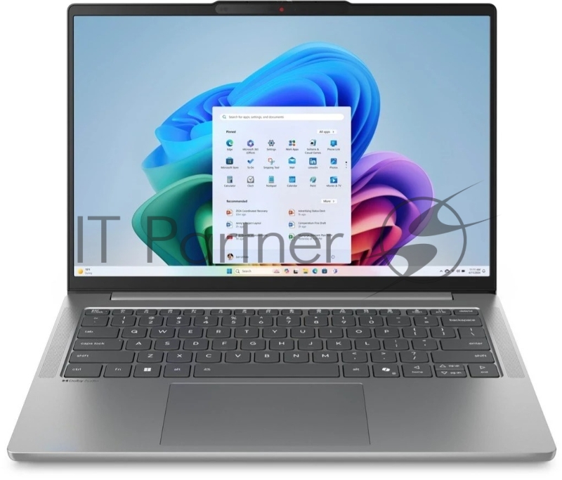 Ноутбук/ Lenovo IdeaPad Slim 5 14ARP10 14(1920x1200 OLED)/AMD Ryzen 7 7735HS(3.2Ghz)/32768Mb/1024PCI Radeon 680M/Cam/BT/WiFi/60WHr/war 1y/1.39kg/luna grey/noOS + 65W, RU kbd