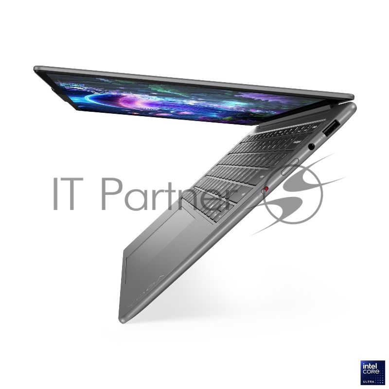 Ноутбук/ Lenovo Yoga Slim 7 14ILL10 14(2880x1800 OLED)/Intel Core Ultra 7 256V(2.2Ghz)/16384Mb/1024PCISS Arc Graphics 140V/Cam/BT/WiFi/70WHr/war 1y/1.19kg/luna grey/Win11Home + 65W, RU kbd