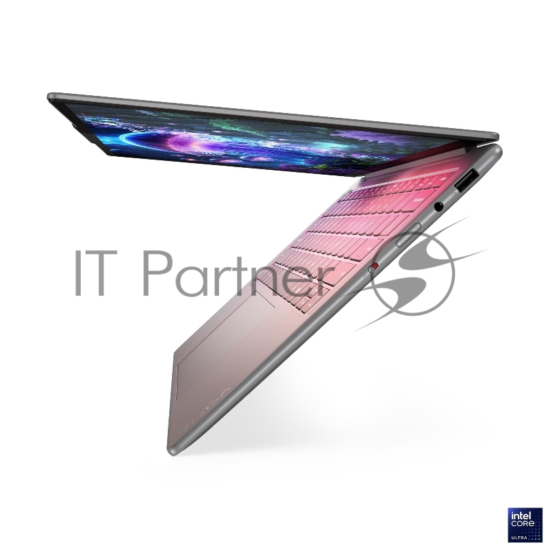 Ноутбук/ Lenovo Yoga Slim 7 14ILL10 14(2880x1800 OLED)/Intel Core Ultra 7 256V(2.2Ghz)/16384Mb/1024PCISS Arc Graphics 140V/Cam/BT/WiFi/70WHr/war 1y/1.19kg/luna grey/Win11Home + 65W, RU kbd