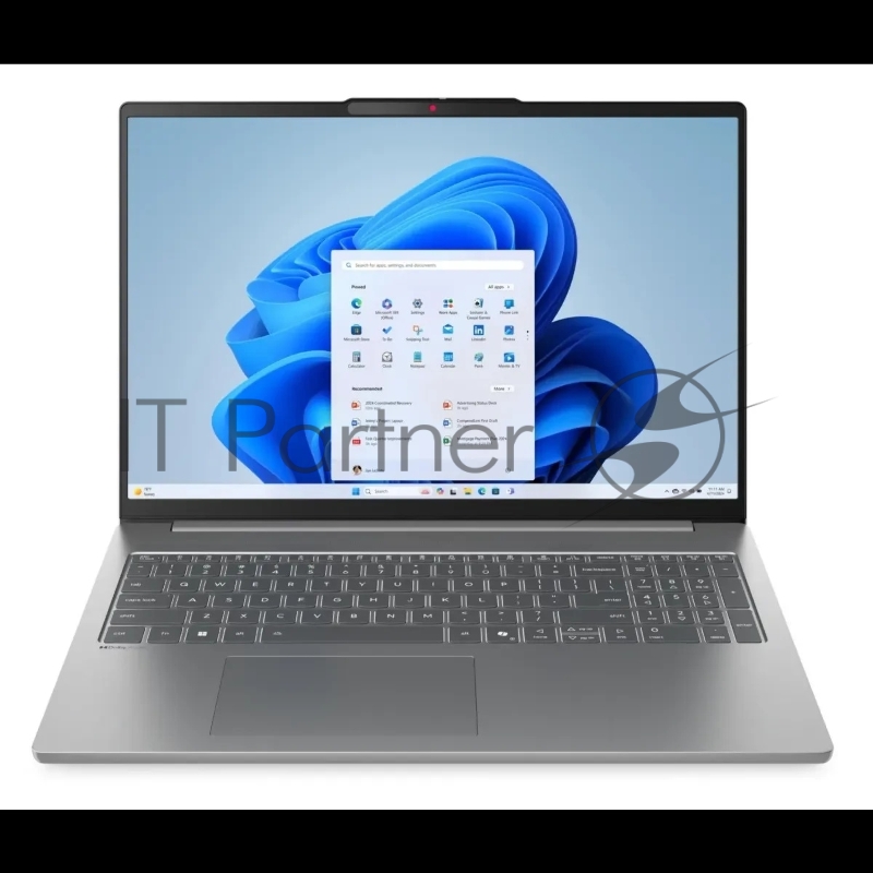 Ноутбук Lenovo IdeaPad Slim 5 16AKP10 16(2880x1800 OLED)/AMD Ryzen AI 7 350(2Ghz)/16384Mb/512PCISSDGb/ Radeon 860M/Cam/BT/WiFi/80WHr/war 1y/1.76kg/luna grey/noOS + 100W, RU kbd
