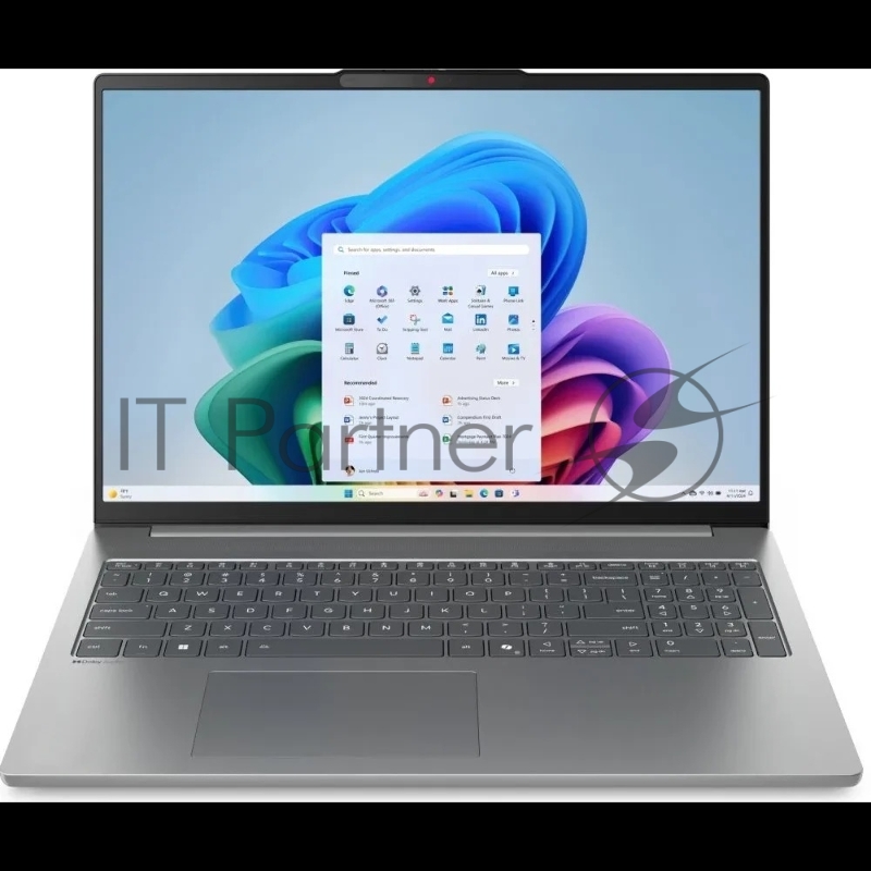 Ноутбук/ Lenovo IdeaPad Slim 5 16AHP10 16(2880x1800 OLED)/AMD Ryzen 7 8845HS(3.8Ghz)/16384Mb/512PCIS Radeon 780M/Cam/BT/WiFi/80WHr/war 1y/1.76kg/luna grey/noOS + 100W, RU kbd