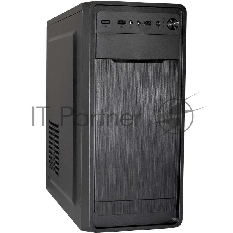 Корпус Miditower ExeGate XP-332-UNS500 (ATX, БП UNS500 с вент. 12см, 2*USB, аудио, черный)