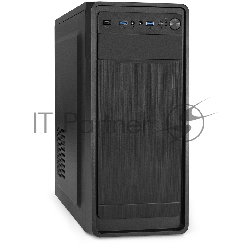 Корпус Miditower ExeGate XP-332UC-UNS350 (ATX, БП UNS350 с вент. 12см, 2*USB3.0+1*TypeC, аудио, черный)