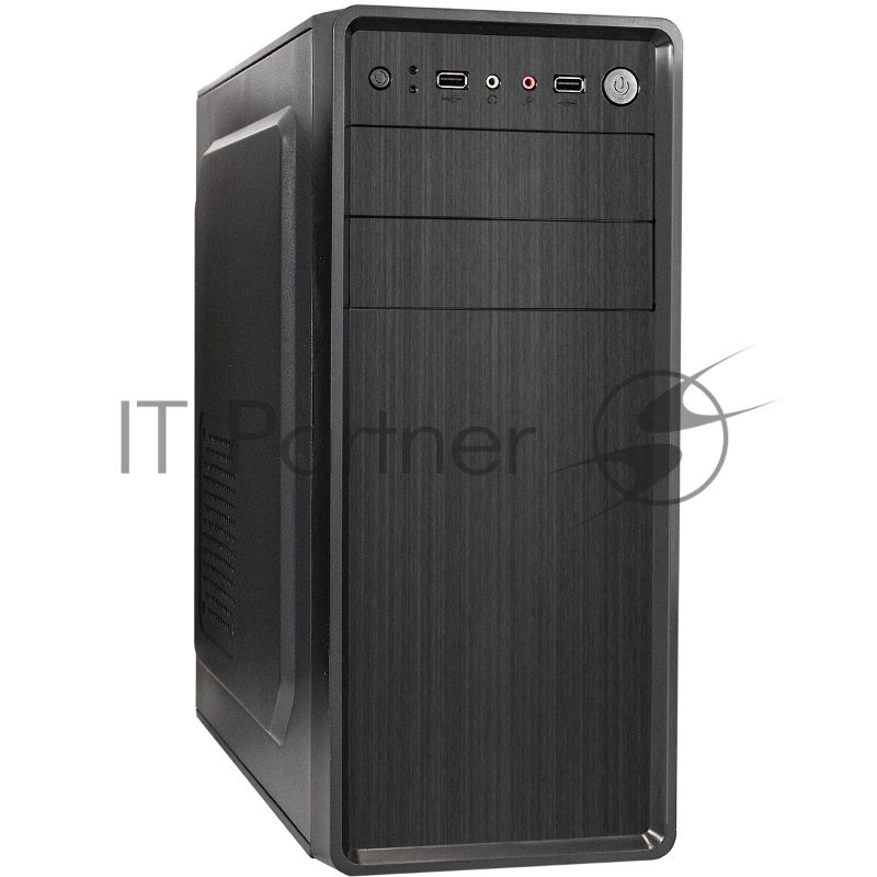 Корпус Miditower ExeGate XP-401-UNS350 (ATX, БП UNS350 с вент. 12см, 2*USB, аудио, черный)
