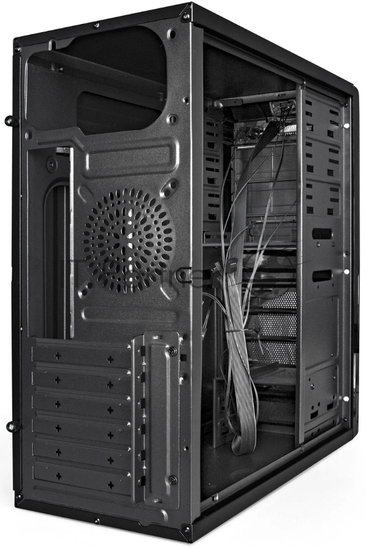 Корпус Miditower ExeGate XP-329S-UNS500 (ATX, БП UNS500 с вент. 12см, 2*USB, аудио, черный)