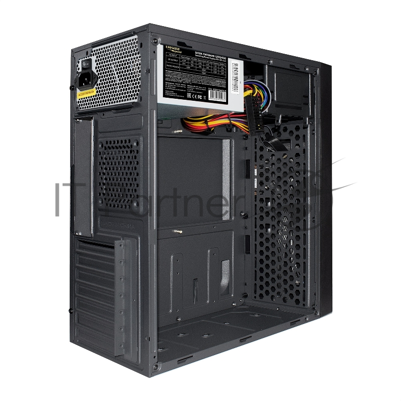 Корпус Miditower ExeGate AA-440-UNS450 (ATX, БП UNS450 с вент. 12см, 2*USB, аудио, черный)