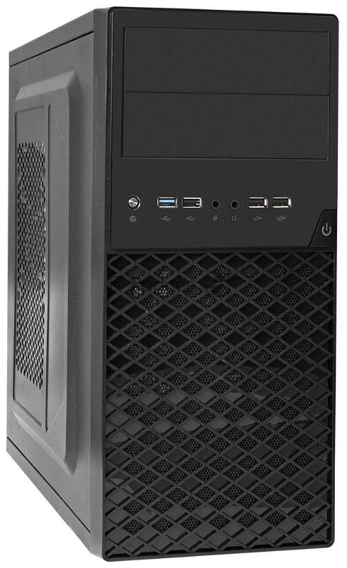 Корпус Minitower ExeGate BA-203U-UNS350 (mATX, БП UNS350 с вент. 12см, 3*USB+1*USB3.0, аудио, черный)