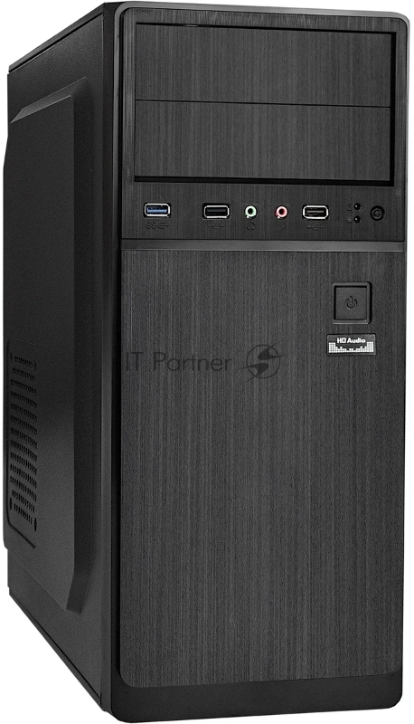 Корпус Miditower ExeGate XP-402U-UNS500 (ATX, БП UNS500 с вент. 12см, 2*USB+1*USB3.0, аудио, черный)