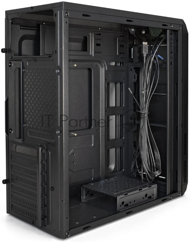 Корпус Miditower ExeGate XP-334UC-UNS400 (ATX, БП UNS400 с вент. 12см, 1*USB+1*USB3.0+1*TypeC, аудио, черный)