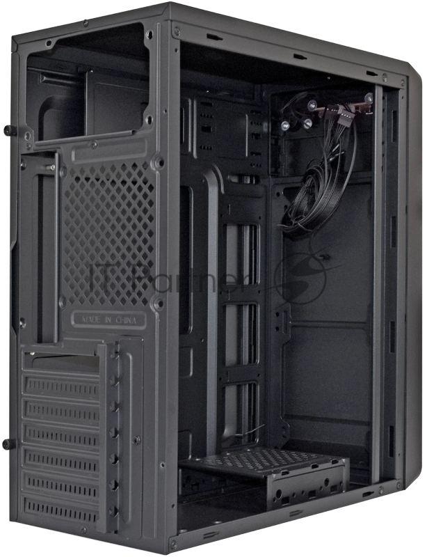 Корпус Miditower ExeGate XP-332-UNS350 (ATX, БП UNS350 с вент. 12см, 2*USB, аудио, черный)