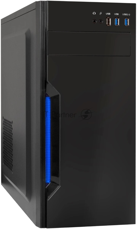 Корпус Miditower ExeGate XP-333U-UNS400 (ATX, БП UNS400 с вент. 12см, 1*USB+2*USB3.0, аудио, черный)