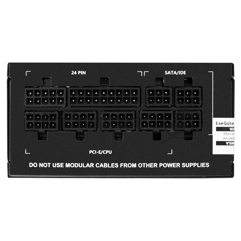 Блок питания 550W ExeGate M550 GOLD (SFX, APFC, КПД 90% (80 PLUS GOLD), 9cm fan, 24pin, (4+4)pin, 2xPCI-E, 6xSATA, 3xIDE, 1xFDD, Full Cable Management, black, ATX adapter, Retail box)