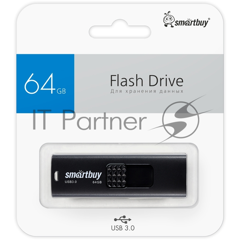 Флеш -накопитель Smartbuy (SB064GB3FSK) UFD 3.0/3.1 064GB Fashion Black черный