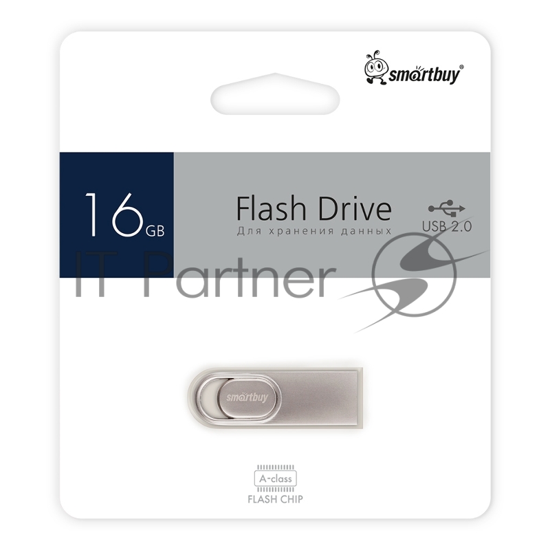 Флеш-накопитель Smartbuy (SB16GBM3) UFD 2.0 016GB M3 Metal стальной
