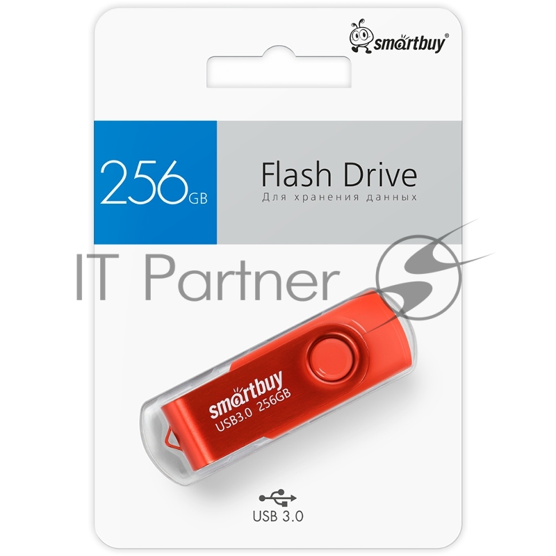 Флеш накопитель Smartbuy (SB256GB3TWR) UFD 3.0/3.1 256GB Twist Red красный