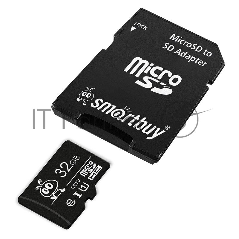 Флеш карта Smartbuy (SB32GBSDCCTV) micro SDHC 032GB cl10 U1 V10 + адаптер