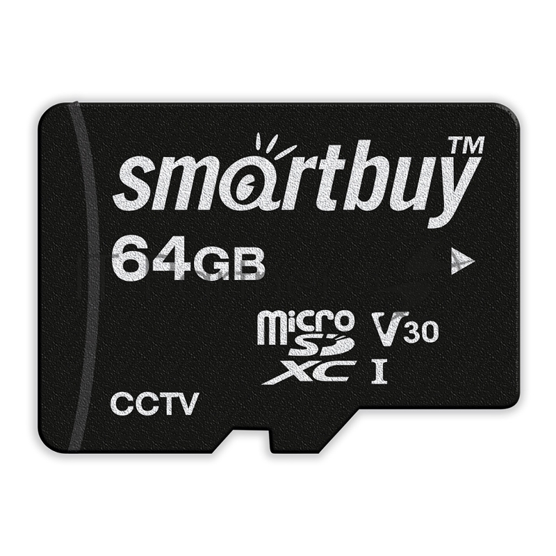 Флеш карта Smartbuy (SB64GBSDCCTV) micro SDXC 064GB cl10 U3 V30 + адаптер