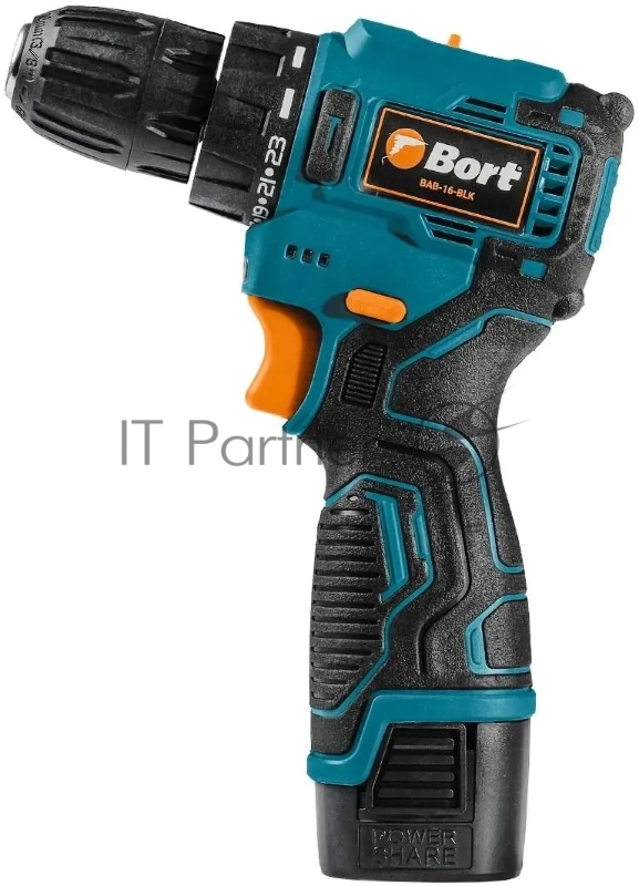 Дрель-шуруповерт BORT BAB-16-BLK (2x2Ah+ЗУ)